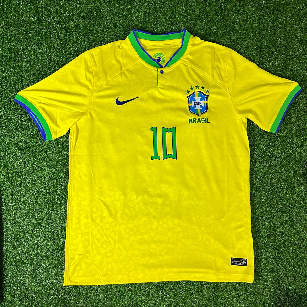 Neymar Jr – Brazil 2022 World Cup Retro Kit Jersey – | | – Front View