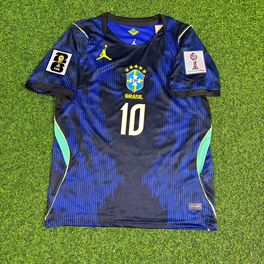 Neymar Jr Brazil 2026 World Cup Blue Away Football Jersey – Front View