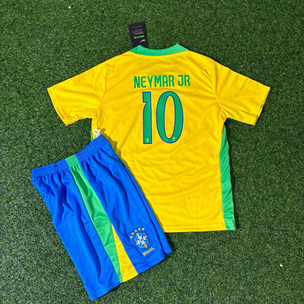 Brazil 2026 World Cup Kids New Season Football Jersey – Neymar Jr – Back View