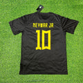Brazil Black Retro Football Jersey – Neymar Jr – Back View