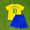 Brazil Retro Kids Football Jersey – Neymar Jr – Back View