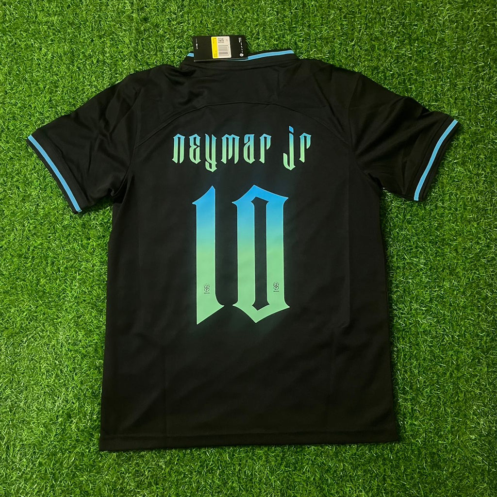 Neymar Jr Brazil Retro Football Jersey – Back View