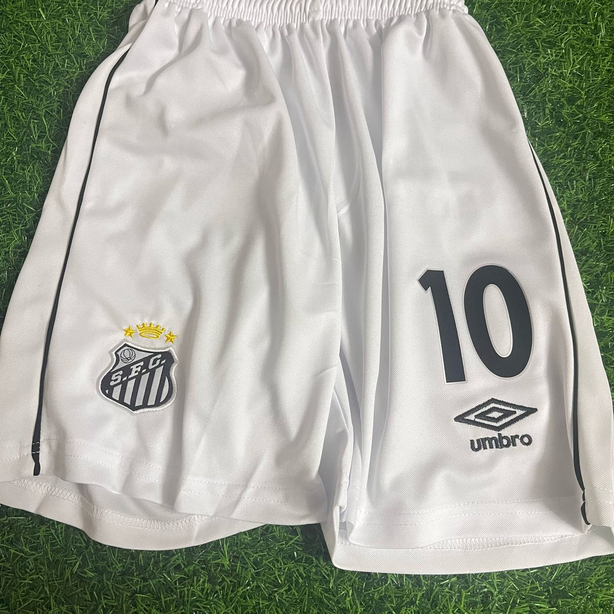 Neymar Jr Santos without Sponsor Kids Kit Jersey KinderTrikot Enfant – Detailed View