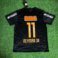 Neymar Jr 11 - Santos Black Special Golden Font Retro Kit Jersey – Back View