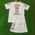 Neymar Jr Santos FC 2013 White Kids Retro Football Jersey Set – Back View