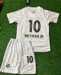Neymar Jr Santos without Sponsor Kids Kit Jersey KinderTrikot Enfant – Back View