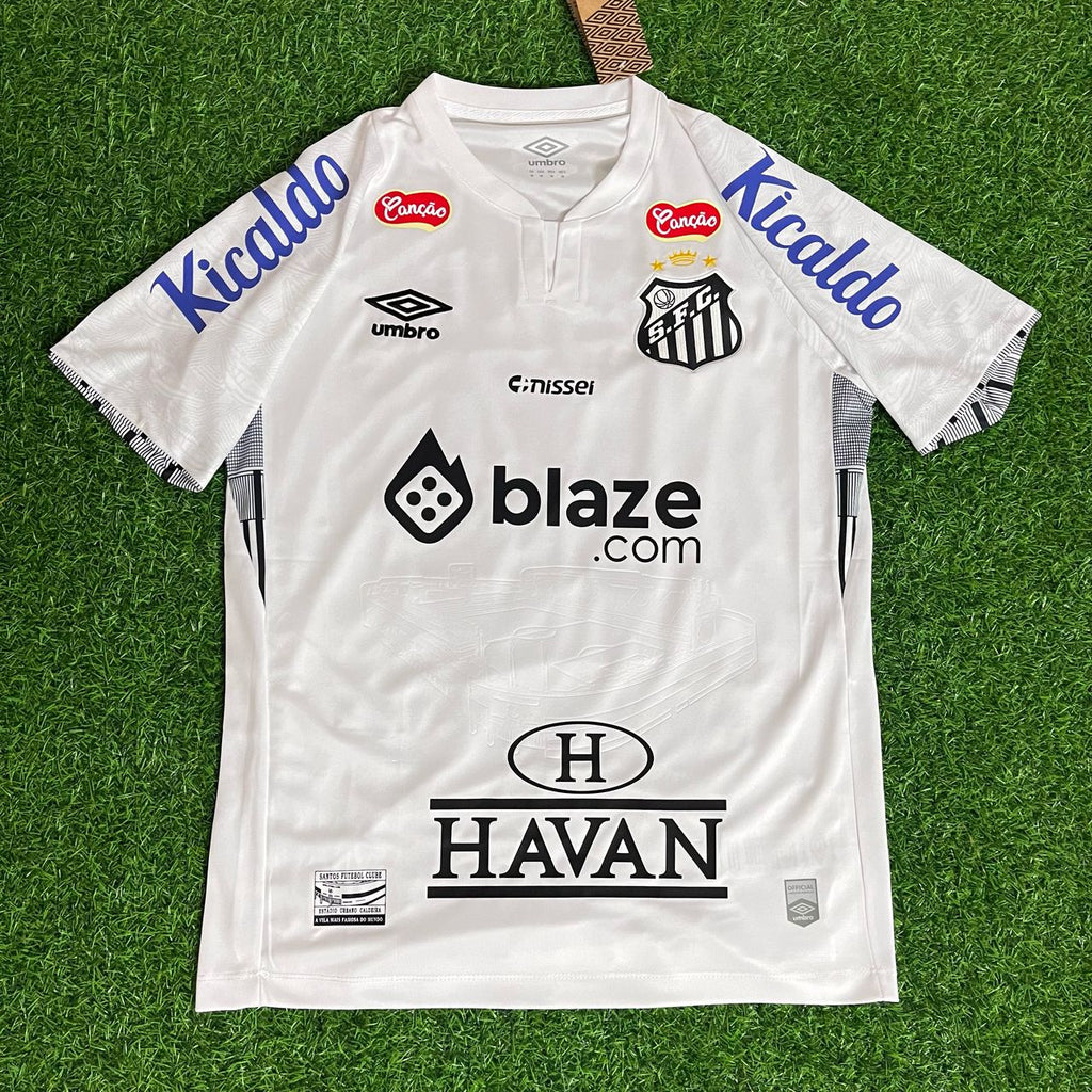 Neymar Jr 10 Santos Home White Retro Football Jersey – Front View