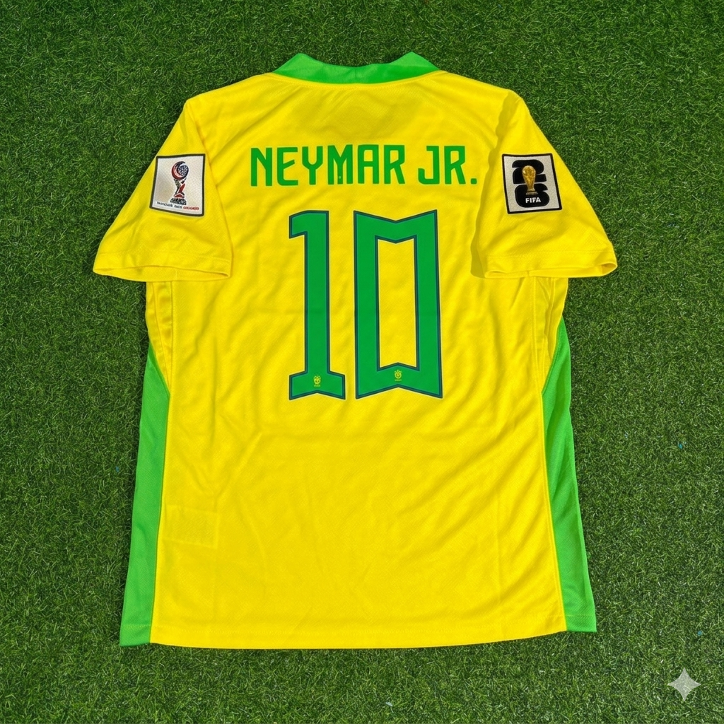 Brazil 2026 World Cup New Season Football Jersey – Neymar Jr 10 – Back View