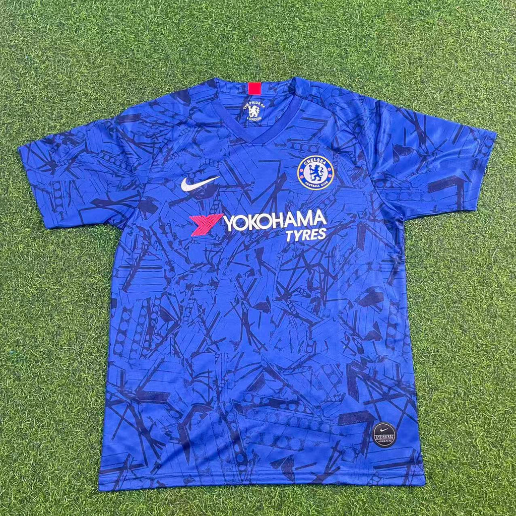 2019 N'golo Kante #7 Chelsea 2020 Blue Retro Football Jersey – Front View