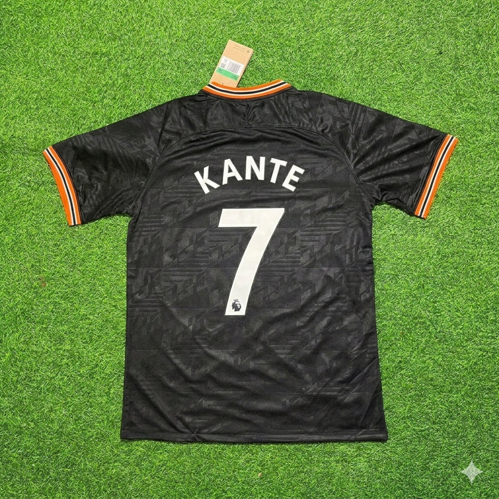 Chelsea 2019/2020 Away Black Retro Football Jersey – N’golo Kante 7- – Back View