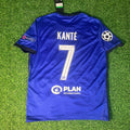 N'Golo Kante Chelsea 2021 Champions League Final Porto Blue Retro Kit Jersey – Back View