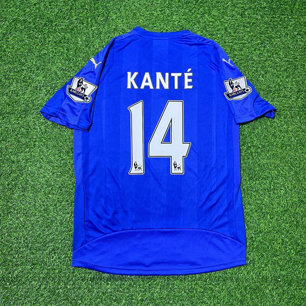 N’Golo Kanté Leicester City 2015/16 Premier League Retro Kit Jersey – Back View