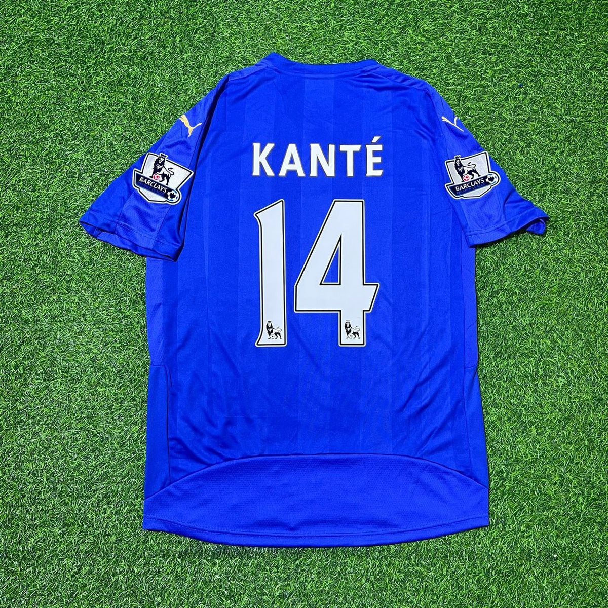 N’Golo Kanté Leicester City 2015/16 Premier League Retro Kit Jersey – Back View