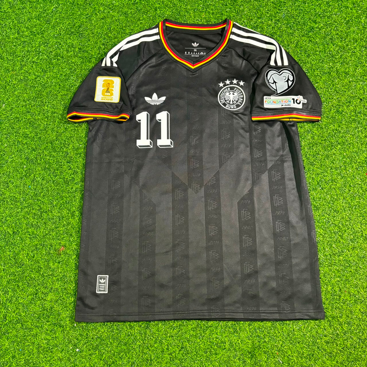 Germany 2026 World Cup Black Style Football Jersey – Nick Woltemade 11# – Front View