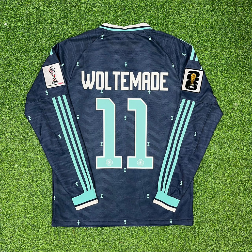 Nick Woltemade Germany 2026 World Cup Away Long Sleeve Football Jersey – Back View