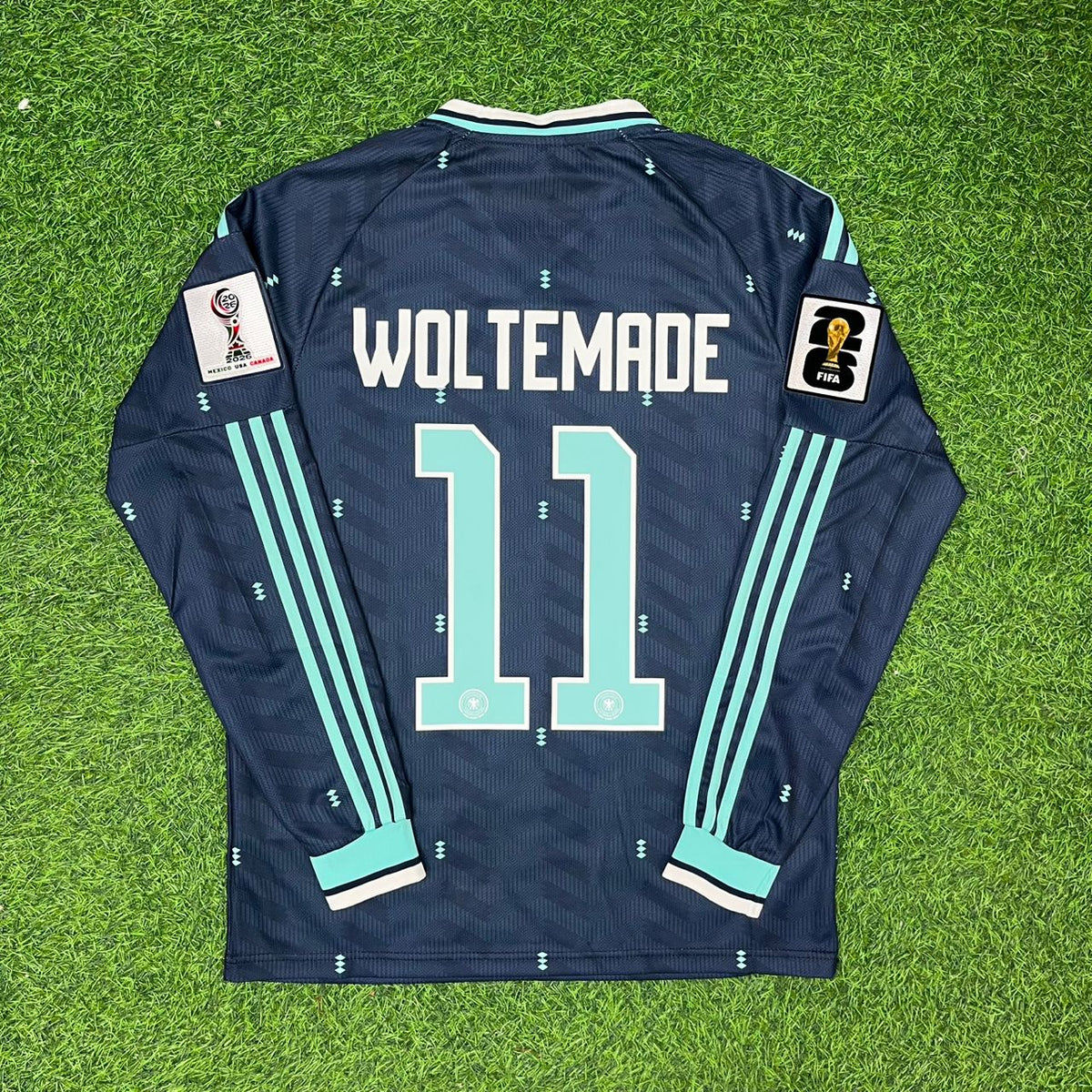 Nick Woltemade Germany 2026 World Cup Away Long Sleeve Football Jersey – Back View