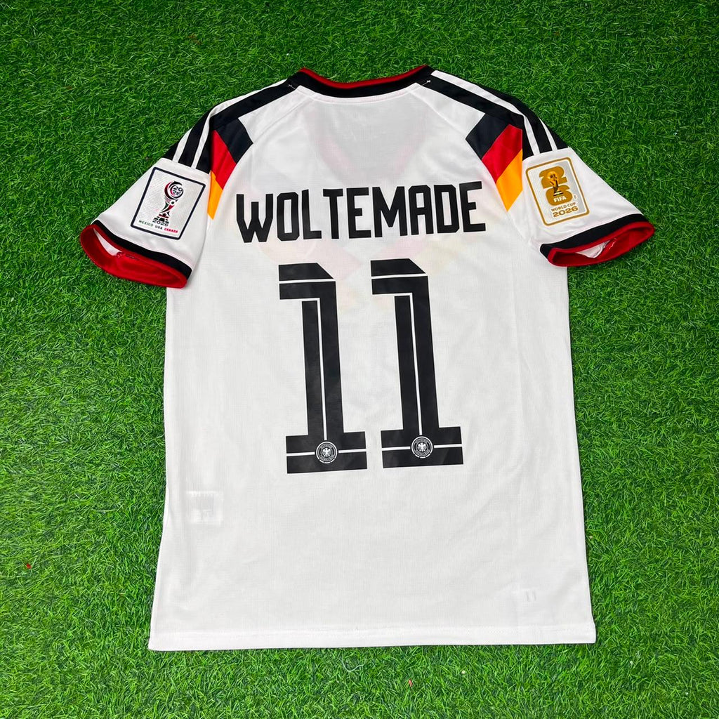 Germany 2026 World Cup Home Jersey – Nick Woltemade – Back View