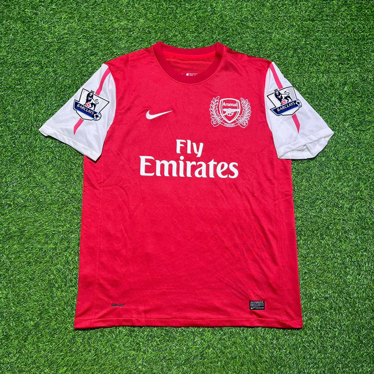 Arsenal 2010-2011 Retro Kit Jersey – Nicklas Bendtner LORD – Front View