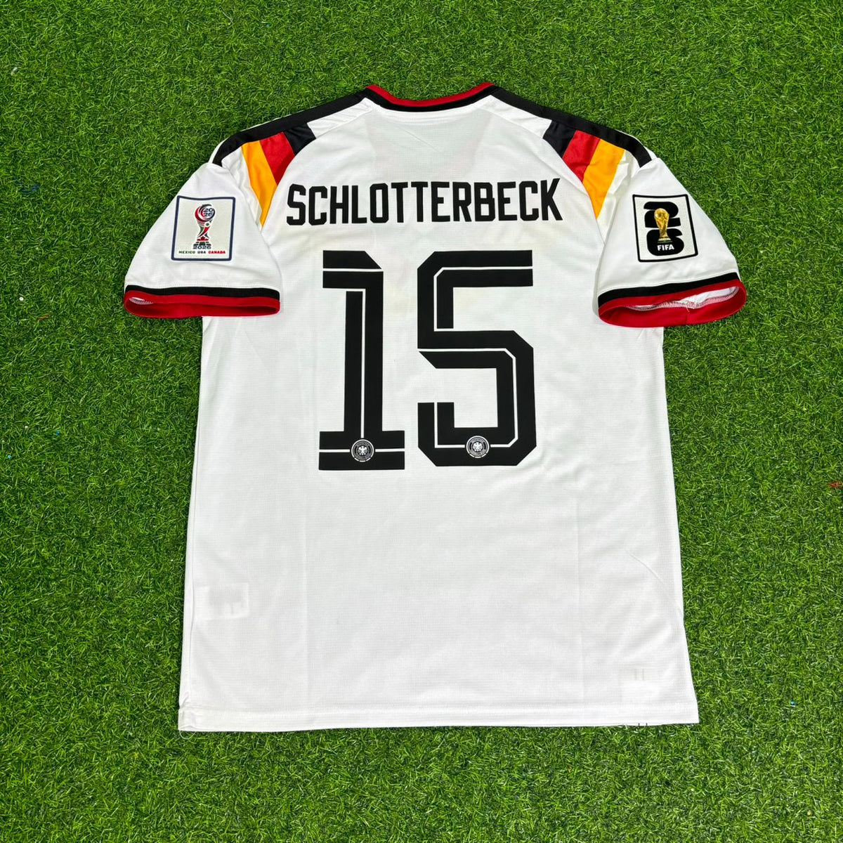 Germany 2026 World Cup Home Jersey – Nico Schlotterbeck – Back View