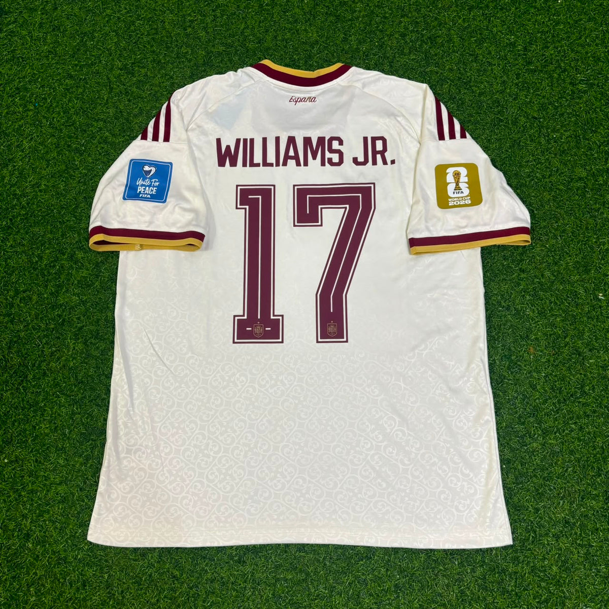 Spain 2026 World Cup Away Football Jersey – Nico Williams – Back View