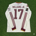Nico Williams Jr. #17 Spain 2026 World Cup Away Long Sleeve Jersey – Back View