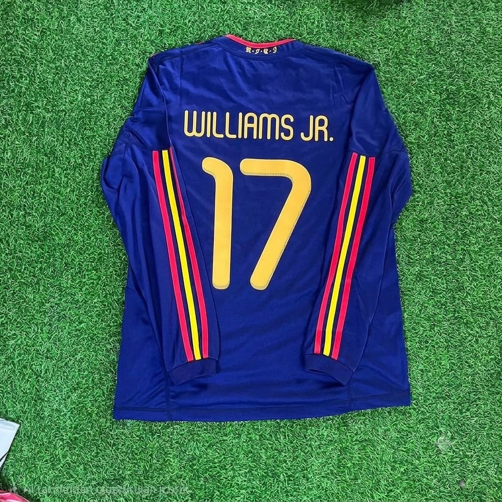 Nico Williams - Spain Commemorative Retro Football Jersey – Back View