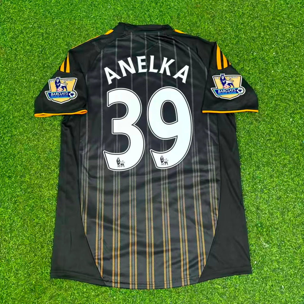 Chelsea 2010 2011 Away Retro Black Orange Football Jersey – Nicolas Anelka #39 – Back View