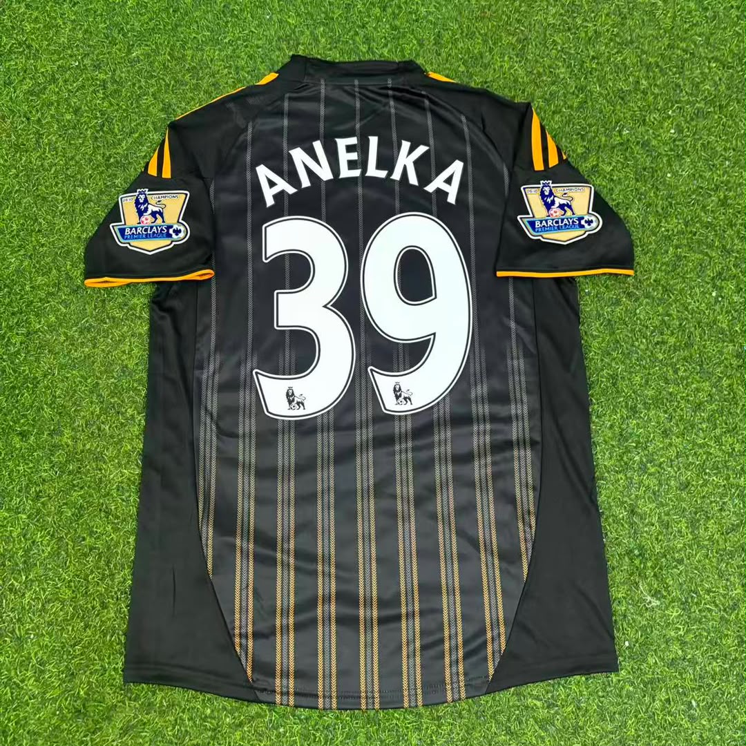 Chelsea 2010 2011 Away Retro Black Orange Football Jersey – Nicolas Anelka #39 – Back View