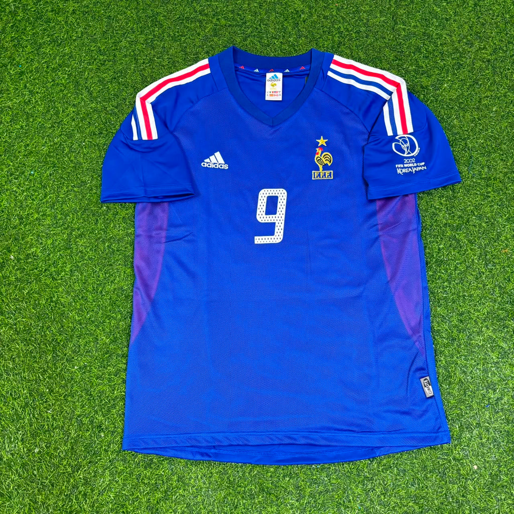 2002 France World Cup Nicolas Anelka #9 Retro Football Jersey – Front View