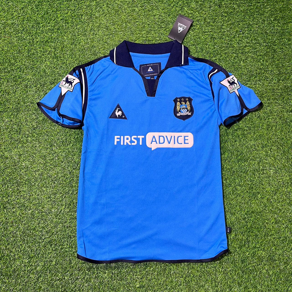 2002 Nicolas Anelka Manchester City 2003 Retro Football Jersey – Front View