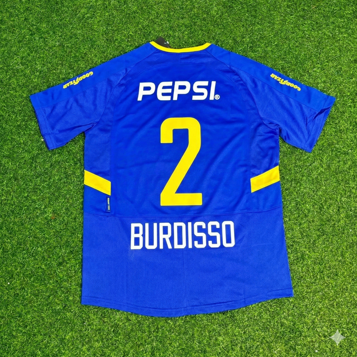 2003 Nicolas Burdisso Boca Juniors 2004 Retro Football Jersey – Back View