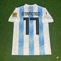 2018 Argentina World Cup Nicolás Otamendi #17 Home Retro Football Jersey – Back View