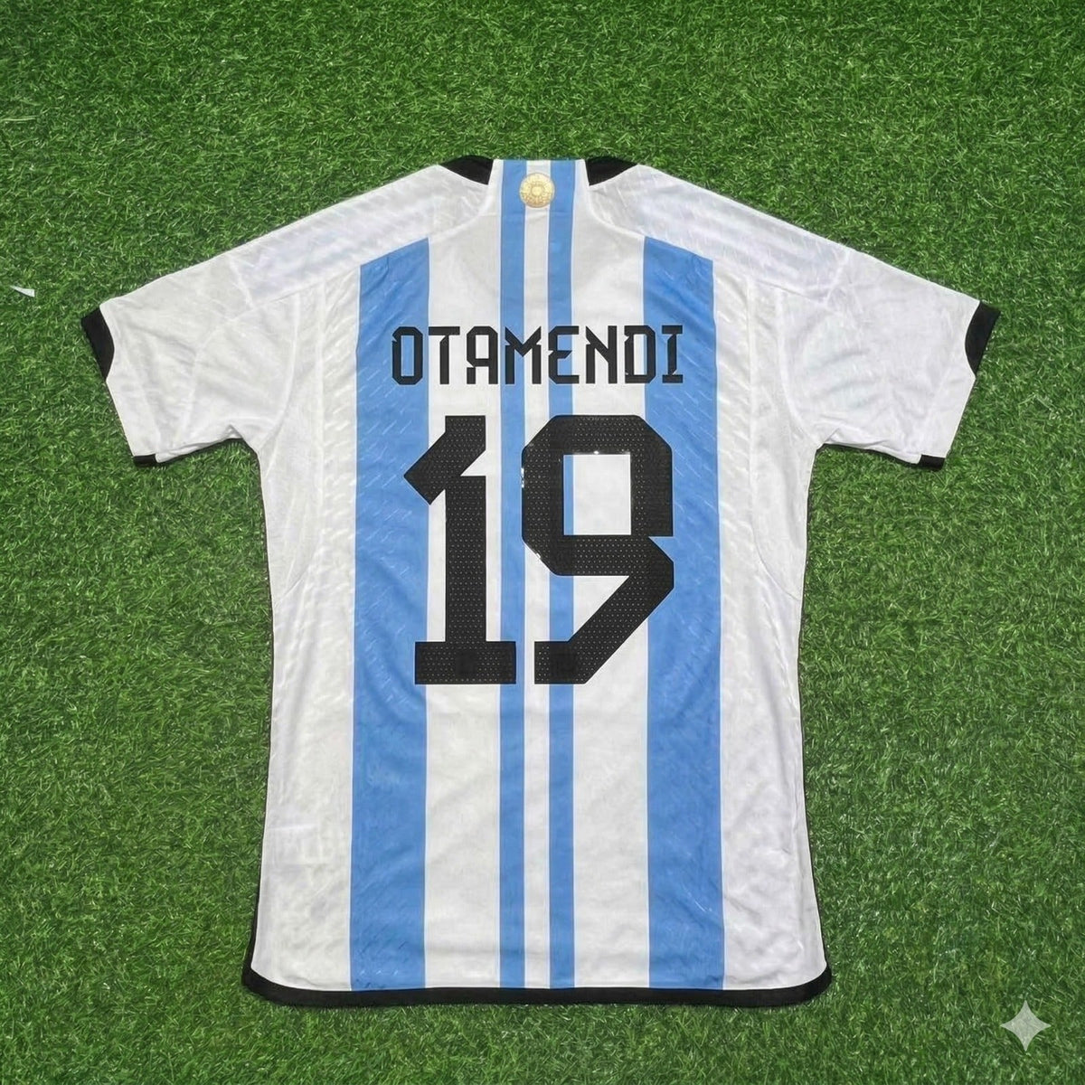 Argentina 2022 Qatar World Cup Champion Home Jersey – Nicolás Otamendi 19- – Back View