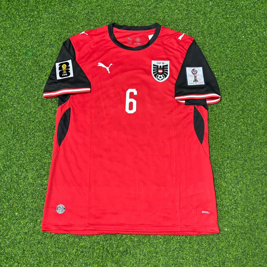 Austria 2026 World Cup Kit Jersey – Nicolas Seiwald 6- – Front View