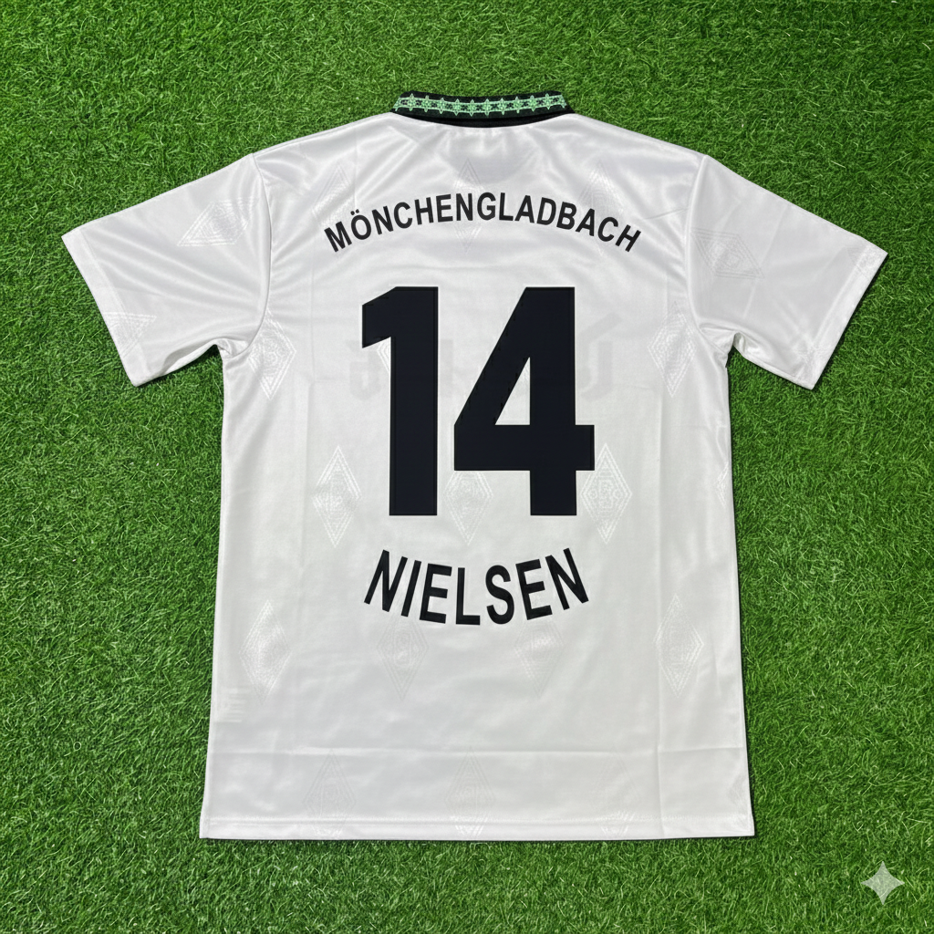 1995/96 Peter Nielsen Borussia Mönchengladbach Retro Fußballtrikot Jersey – Back View