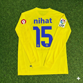 2008/09 Nihat Kahveci 15 Villarreal CF Long Sleeve Retro Football Jersey – Back View