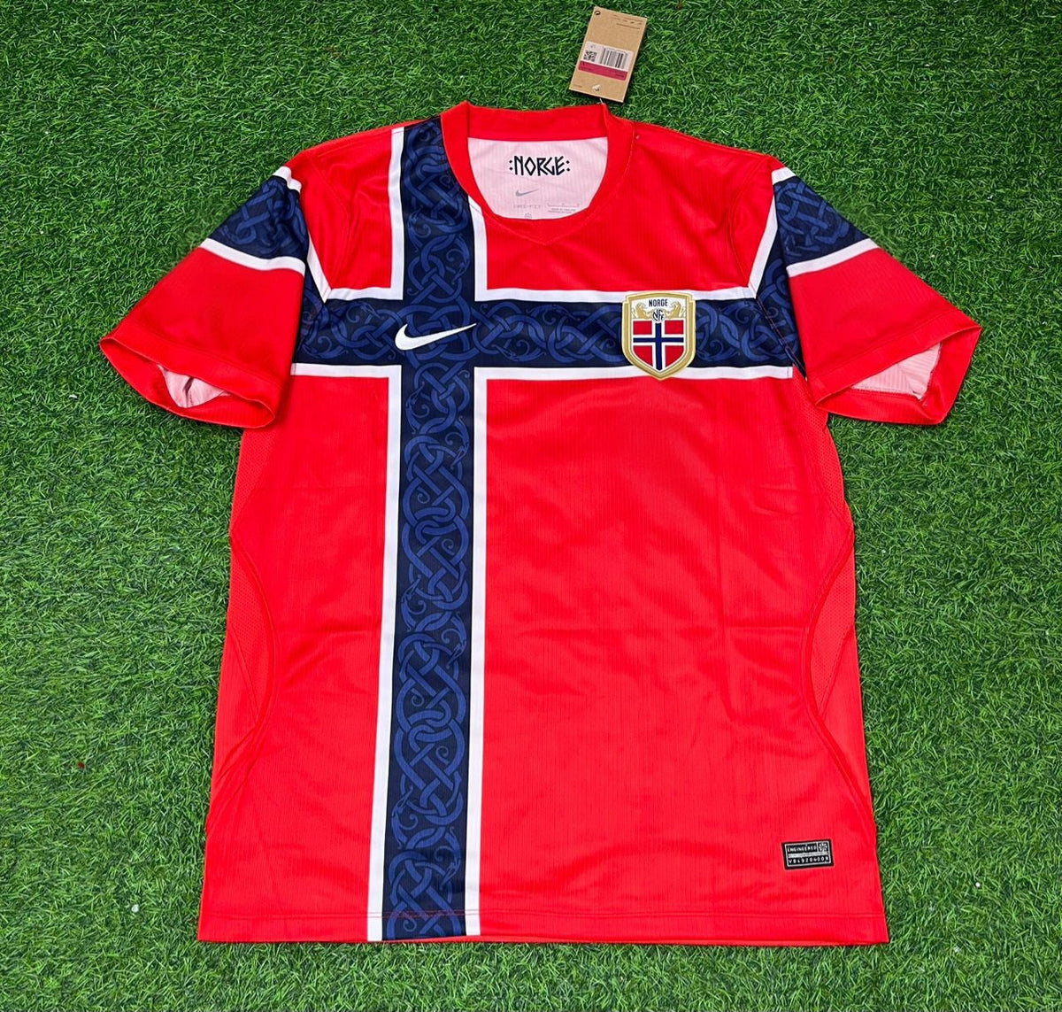 Alf-Inge Haaland #2 Norway Home Retro Football Jersey – Front View