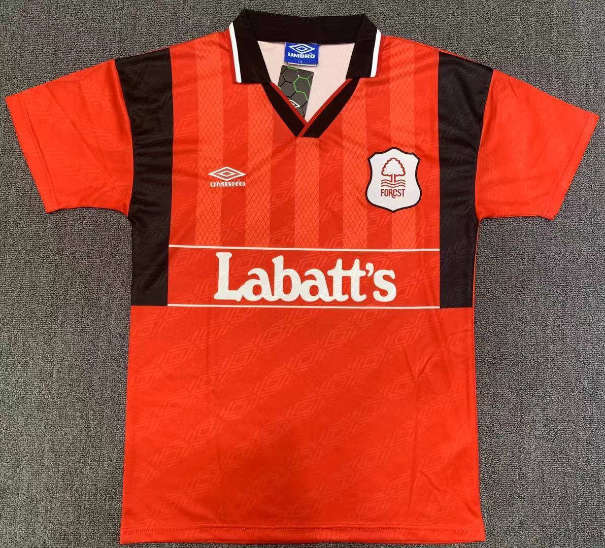 1994/95 Nottingham Forest Red Home Retro Football Jersey – Back View
