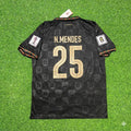 Nuno Mendes #25 Portugal 2026 World Cup Black Football Jersey – Back View