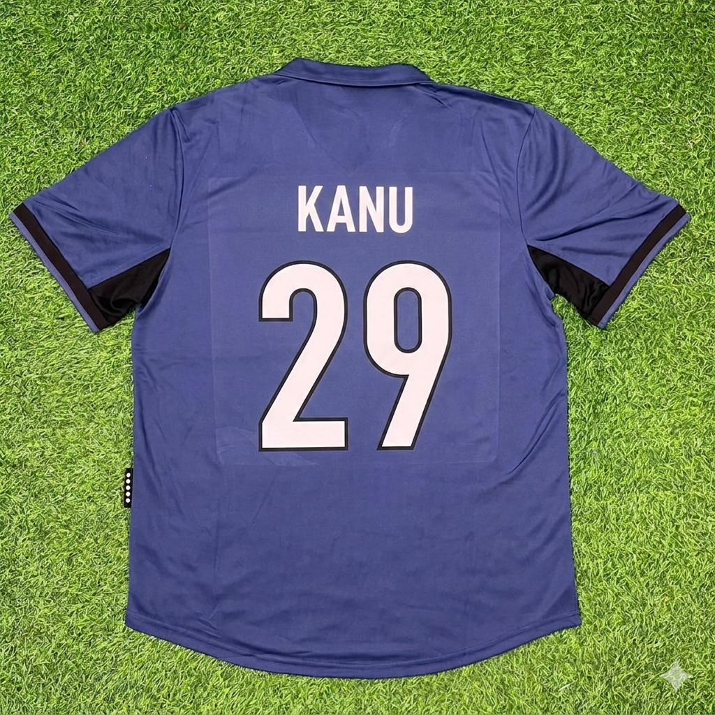 1998/99 Nwankwo Kanu #29 Inter Milan Home Retro Football Jersey – Back View