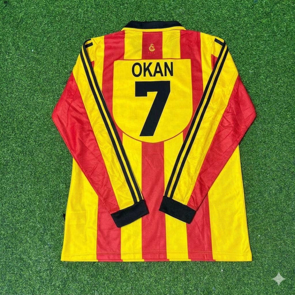 1999/00 Okan Buruk Galatasaray Long Sleeve Retro Football Jersey – Back View