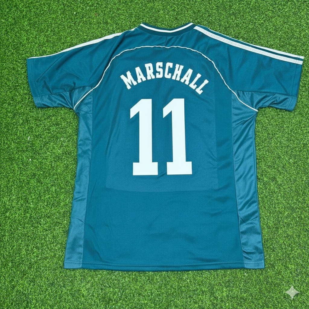Germany 1998 World Cup Away Retro Football Jersey – Olaf Marschall – Back View
