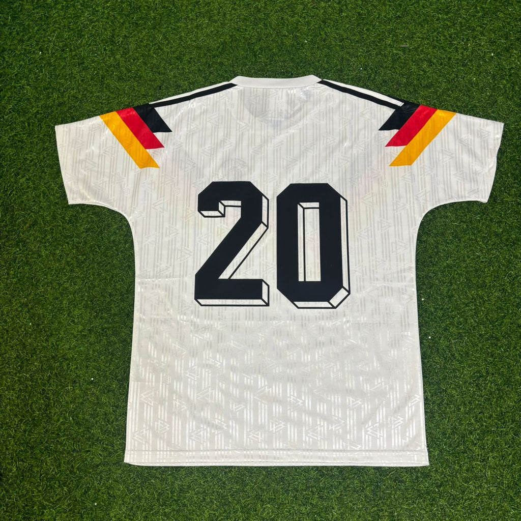1990 Germany World Cup Olaf Thon Retro Football Jersey – Back View
