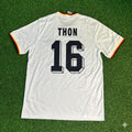 1986 Olaf Thon #16 Deutschland World Cup Retro Wein – Back View