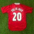 Ole Gunnar Solskjær Manchester United 1999 2000 Retro Retro Jersey – Back View