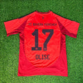 2025 Michael Olise 17 Bayern Munchen Red – Back View