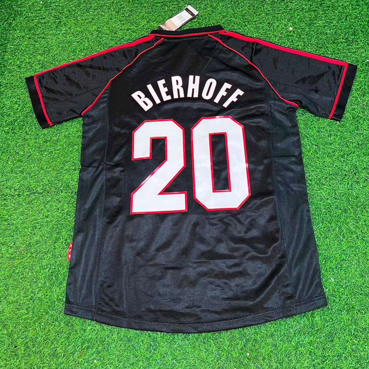 1998/99 Oliver Bierhoff #20 AC Milan Black Retro Football Jersey – Back View