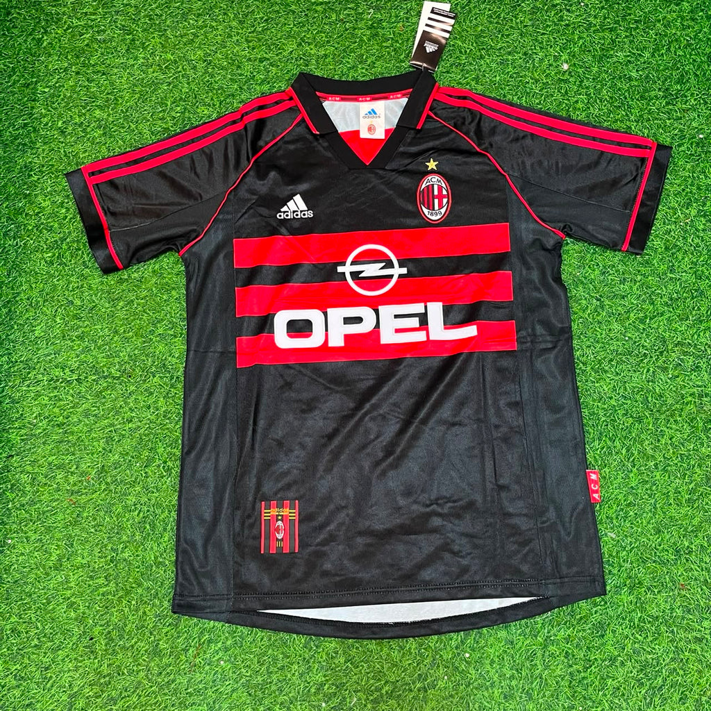 1998/99 Oliver Bierhoff #20 AC Milan Black Retro Football Jersey – Front View