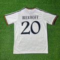 1996 Oliver Bierhoff Deutschland EM Finale Germany Heim Retro Fußballtrikot Set Jersey – Back View