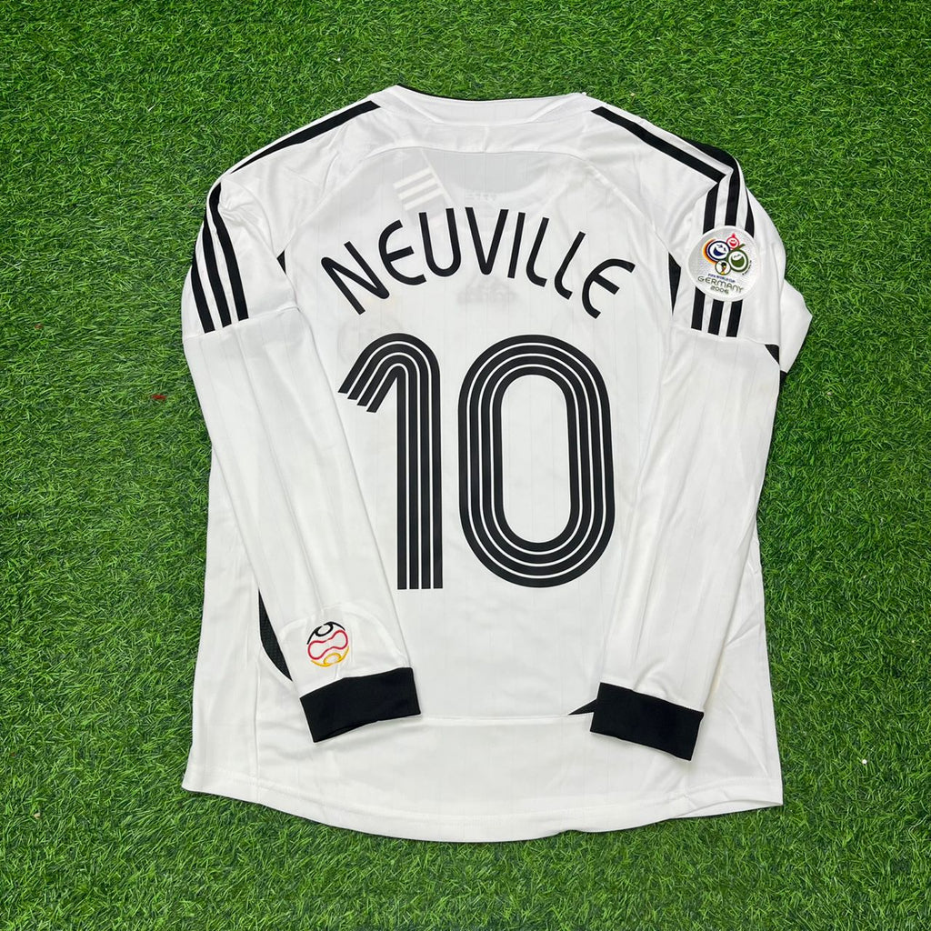 Germany 2006 World Cup Long Sleeve White Football Jersey – Oliver Neuville – Back View